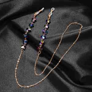 Chaîne de lunettes en alliage pour femmes, 75 cm, avec cristaux artificiels, accessoire de mode pour masques et lunettes de soleil, vente en gros - Product Image 6