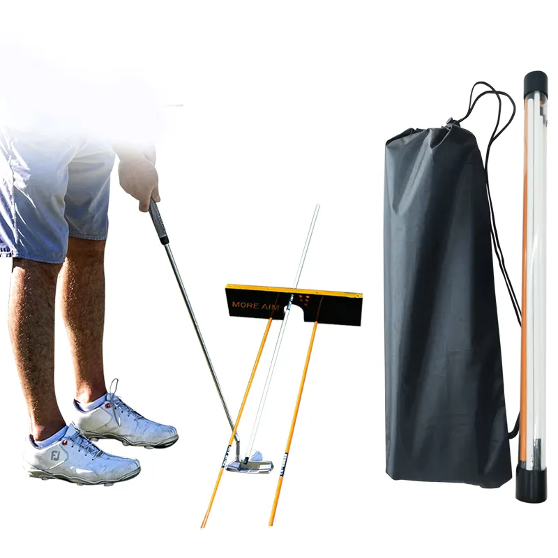 Golf Swing Trainer, True Target Aim - Pro Golf Alinhamento Training Aid, Swing e Putt Melhor-com 4 Varas de Alinhamento