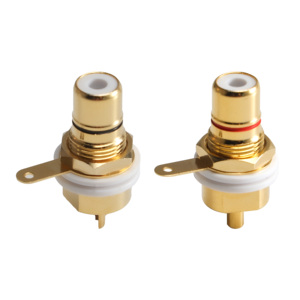Conector de amplificador de enchufe de <span class=keywords><strong>chasis</strong></span> de montaje en panel de conector <span class=keywords><strong>hembra</strong></span> <span class=keywords><strong>RCA</strong></span> chapado en oro - Product Image 6