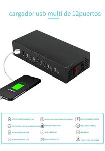 Multi USB de 12 puertos Cargadores universales rápidos para teléfonos móviles Batería de viaje portátil de la UE Adaptador están - Product Image 3