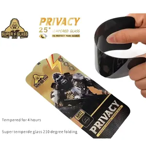 Protector DE PANTALLA DE PRIVACIDAD King Kong para IPhone 15 14 13 12 Mini 11 Pro XR Max película de vidrio templado antiespía Mica - Product Image 4