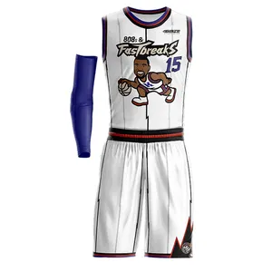 Basketball Jersey Uniform Cartoon Latest Best Sublimated Custom Basketball Jerseys Sets