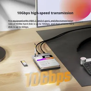 Maiwo <span class=keywords><strong>M</strong></span>.<span class=keywords><strong>2</strong></span> NVMe/<span class=keywords><strong>2</strong></span>.5/3.5 inci SATA Solid State Mechanical Hard Drive Baca dan Tulis 10Gbps Tipe-C Casing ABS K10835N - Product Image 2