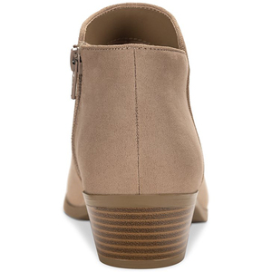 <span class=keywords><strong>Botines</strong></span> de tacón apilado de ante sintético <span class=keywords><strong>con</strong></span> punta redonda y cremallera lateral para <span class=keywords><strong>mujer</strong></span>, estilo western, cómodos y a la moda. - Product Image 5