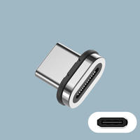 Punta de Carga Magnética Tipo C, Adaptador de Conector USB-C de 24 Pines, Enchufe de Aleación de Zinc, Nuevo, Solo el Conector, Cable No Incluido, Móvil