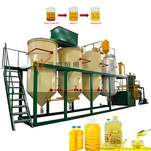 Small Capacity Scale Crude Oil Refinery/oil Mini Refinery Equipment Machine/cooking Vegetable Oil Refining Plant Machine Price