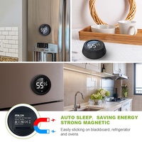 Minuteur de cuisine électronique numérique BALDR B0362S avec affichage LED, réglage par rotation, alarme, compte à rebours de cuisson, bouton circulaire magnétique