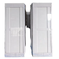 Porte moulurée pour salle de bain et cuisine, en MDF/HDF, à 2 panneaux, à âme creuse, prête à peindre, avec revêtement PVC imperméable et apprêt blanc