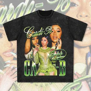 Customize Direct To Garment Printing Oversized Vintage HipHop T Shirts For Men And Women