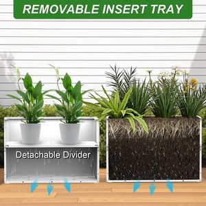 Jardinière intelligente à énergie nouvelle en acier inoxydable noir personnalisée, finition thermolaquée, réservoir de 290 L, auto-arrosage - Product Image 4
