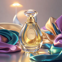 Bouteilles de Parfum en Verre de Haute Qualité, Design Simple, Rond ou Rectangle, 30ml, 50ml, 100ml, avec Capuchon Doré, Fabrication Chinoise