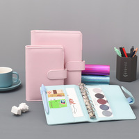Carnet de notes personnalisé tendance, classeur à anneaux A5 A6, carnet en cuir PU pour étudiants, budget, dernière mode