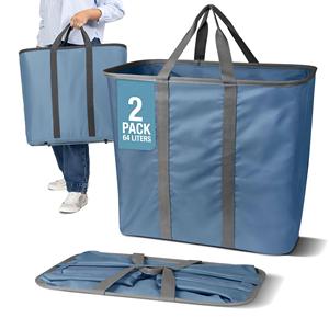 Panier à linge pliable, panier à linge et sac de transport pliables, panier à linge XXL 64L avec poignées - Product Image 1