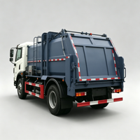Camion de ramassage des déchets alimentaires municipaux 12T, étanche, avec mécanisme de levage manuel du bac et compacteur