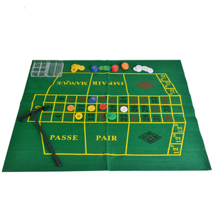 Ensemble de jeux de casino 10 ''<span class=keywords><strong>Roulette</strong></span> Poker Set <span class=keywords><strong>Roulette</strong></span> 60 pièces petits jetons de Poker nappe et râteau de collecte - Product Image 3