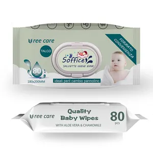 Customized Baby Wipes Organic 99.9% Water Based Bamboo Organic Wet Baby Wipes Pure Water Clean Biodegradable Wet Wipes