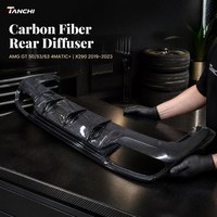 Diffuseur arrière en fibre de carbone pour Mercedes-Benz AMG GT50 53 63 4MATIC+ 4 portes X290 2019-2023, finition brillante en CF véritable, fixation directe par boulons