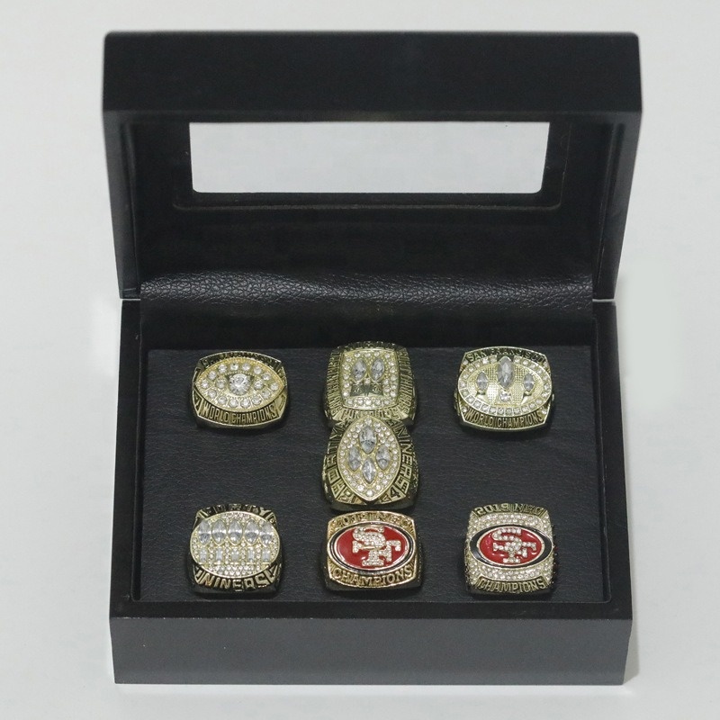 Wholesale San Francisco 49ers Championship Ring Set With Display