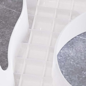 Bangku <span class=keywords><strong>Toilet</strong></span> Jongkok Modern 7 Inci Anti Selip, Dapat Ditumpuk, dengan Ottoman untuk Penggunaan di Kamar Tidur, Hotel, Rumah Sakit, Bahan Plastik - Product Image 3