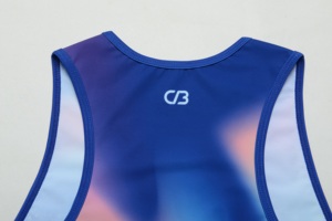 Kaos Olahraga Yoga Gym Custom Monton Quick Dry Spandex, Kaos Sport Fitness Lari Crop Top - Product Image 5