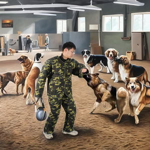 Bobite Professional Dog Training Bite Suit Équipement d'agilité personnalisé pour la manipulation des animaux de compagnie en plein air Camouflage en toile à la mode pour - Product Image 4