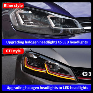 Pour Volkswagen <span class=keywords><strong>Golf</strong></span> <span class=keywords><strong>7</strong></span> Ensemble de phares <span class=keywords><strong>Golf</strong></span> <span class=keywords><strong>7</strong></span> MK7 2013-2017 Phare LED à direction dynamique DRL Lentille à double faisceau Bi-xénon HID - Product Image 5