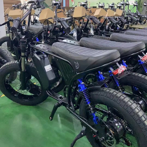 Entrepôt de Californie Vélo électrique à pneus gras de 20 pouces 750W Vélo électrique à suspension double Batterie amovible Moto avec sac pour téléphone - Product Image 1