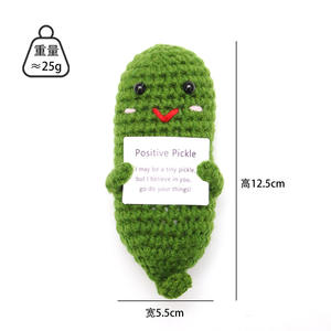 Ручной работы крючком игрушки брелок оптом куклы из пряжи куклы милые плюшевые детские подарки позитивный картофельный МАРИНОВАННЫЙ ОГУРЕЦ - Product Image 5