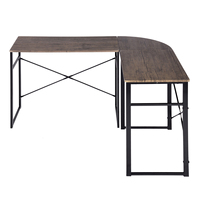 Table d'ordinateur d'angle à cadre en métal personnalisé pour maison moderne grand bureau de jeu en forme de L pour PC