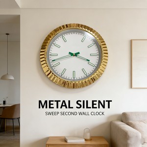 <span class=keywords><strong>Grande</strong></span> <span class=keywords><strong>horloge</strong></span> <span class=keywords><strong>murale</strong></span> analogique à quartz de luxe au design contemporain avec mécanisme silencieux <span class=keywords><strong>pour</strong></span> la décoration intérieure moderne du salon - Product Image 6