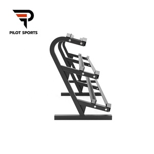 PILOT SPORTS - Soporte de Acero Resistente de 3 Niveles para Almacenamiento de Mancuernas, Soporte de Gimnasio Comercial con Capacidad para 38 Pares de Mancuernas - Product Image 3