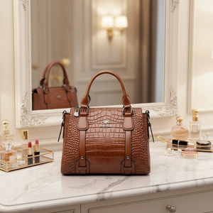 Wholesale Custom Logo Luxury Crocodile Pattern Tote <strong>Bag</strong> Sustainable Vegan Leather Executive Handbags for Women Factory OEM ODM - Product Image 1