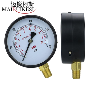 Medidor de pressão de óleo mecânico de 4 polegadas para compressor de ar seco chinês, medidor de pressão de água com 1,6% de precisão - Product Image 1