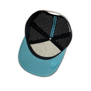 Casquette de golf en maille perforée avec logo personnalisé OEM, 5 panneaux, visière légèrement incurvée, patch en caoutchouc imperméable, snapback - Product Image 4
