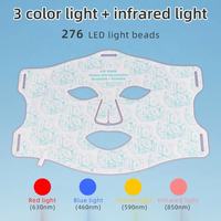 Masque facial LED professionnel certifié CE, 4 modes d'éclairage (460/590/630/850 nm), anti-rides pour le collagène, les taches brunes et les poches