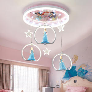 Nuevo estilo moderno redondo Led dibujos animados princesa creativa Led chico habitación lámpara de techo Niño para dormitorio de niños - Product Image 4