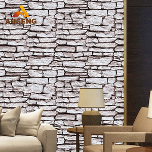 Peintures murales décoration auto-adhésive Pvc brique pierre brillante autocollants Para Pared rouleau photo mur papier peint Antique - Product Image 1