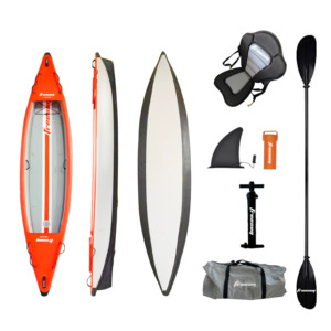K410 de 14 pies para 2 <span class=keywords><strong>personas</strong></span>, <span class=keywords><strong>kayak</strong></span> de pesca con dos asientos y paletas, <span class=keywords><strong>kayak</strong></span> de punto de caída, <span class=keywords><strong>kayak</strong></span> inflable de PVC - Product Image 2