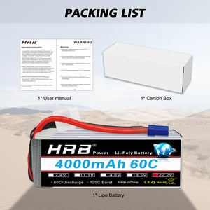 Batería Lipo HRB 6S 22.2V 4000mah para <span class=keywords><strong>Drones</strong></span>, 60C, Conector XT90, Enchufe EC5 para Autos RC, <span class=keywords><strong>Drones</strong></span>, Helicópteros y Aviones RC - Product Image 6