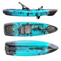 Kayak de Pesca a Pedal de 10 pies de Plástico Rotomoldeado PE con Sistema de Pedales, Fabricante Real Young Kayak