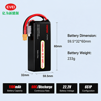Baterai Drone 1100mAH 60C Tegangan Tinggi Daya Tinggi Pengisian Cepat Daya Tahan Lama untuk Inspeksi Industri Langsung Dari Pabrik