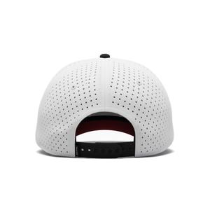 OEM Custom Mesh Perforated Hat Logo 5 <b>Panel</b> Slightly Curved Brim Snapback Waterproof Rubber <b>Patch</b> Golf Cap - Product Image 4