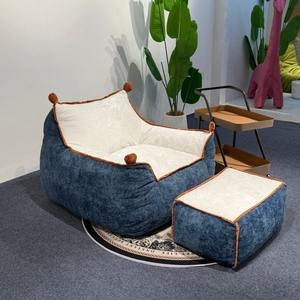 Künstlerisch Gestalteter Lazy Sofa <span class=keywords><strong>Sitzsack</strong></span> aus Fleece mit Hochelastischem Schaumstoff, Einsitzer zum Flachlegen für Schlafzimmer/Wohnzimmer, Gemütlicher Nest-Sessel - Product Image 6