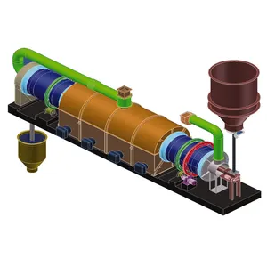Four de carbonisation à charbon actif, équipement de fabrication de charbon actif de coquille de noix de coco