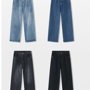 Pantaloni con logo personalizzato Jeans larghi personalizzati vestiti da uomo larghi pantaloni blu scuro Jeans Jeans Jeans in Denim <span class=keywords><strong>Polar</strong></span> Jeans larghi uomo - Product Image 6