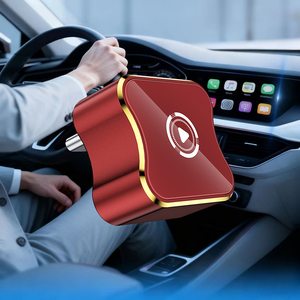 Boîte CarPlay rouge 2 en 1, adaptateur CarPlay filaire vers sans fil, adaptateur CarPlay avec port USB, dongle CarPlay - Product Image 1