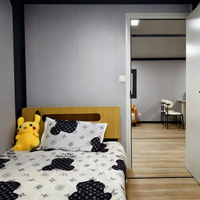 Maison conteneur mobile préfabriquée extensible de 20 pieds avec salle de bain, mini-maison, hôtel, bureau, bâtiment