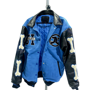 Veste matelassée en <span class=keywords><strong>cuir</strong></span> coupe-vent et imperméable pour <span class=keywords><strong>homme</strong></span>, avec broderie personnalisée, fournie par un fabricant OEM – Manteau d'extérieur d'hiver - Product Image 3