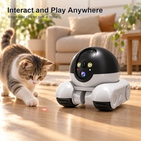 Robot de surveillance intelligent pour animaux de compagnie avec caméra HD 1080P, WiFi/4G, contrôle à distance par application, jouet laser et audio bidirectionnel