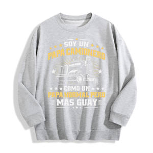 Soy Un Papa Camionero Spanish Truck Graphic Sudadera Cuello Redondo, Almacén de EE. UU., 6 Colores - Product Image 4